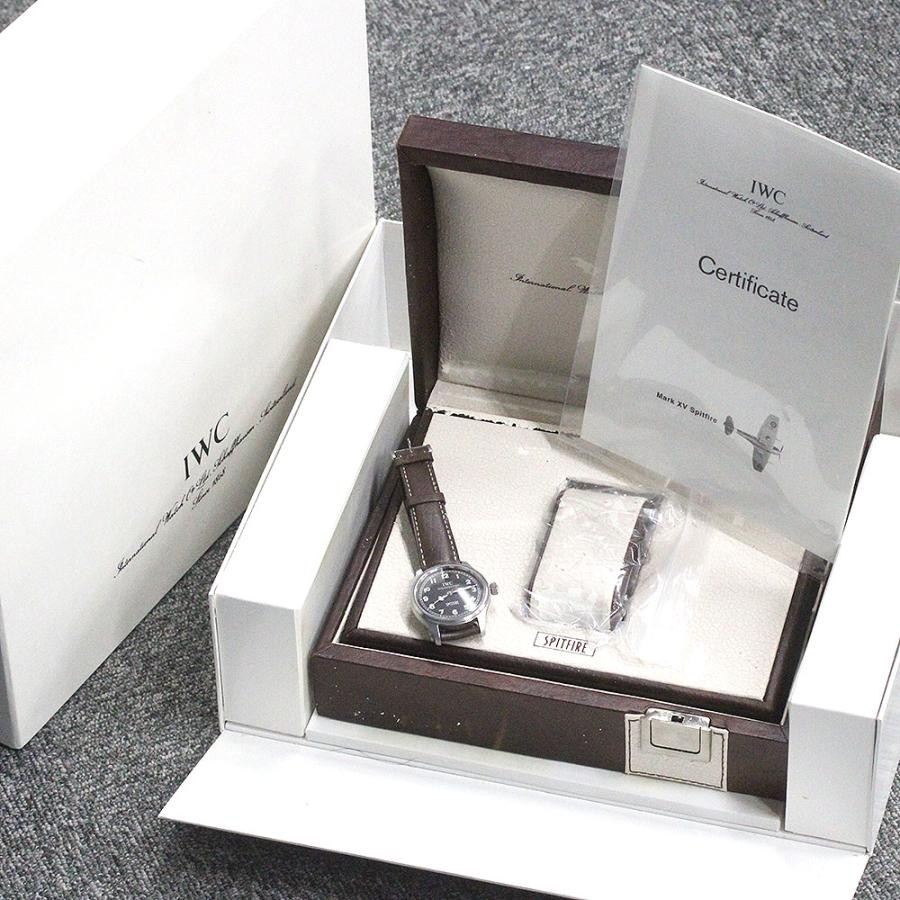 IWC SCHAFFHAUSEN MARK 15 SPITFIRE BATTLE OF BRITAIN 38mm SS Black Dial #C048