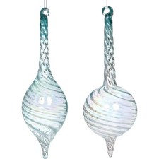 Mark Roberts 2023 Teardrop Ornaments, 9"   Assortment of 2 Christmas Decor