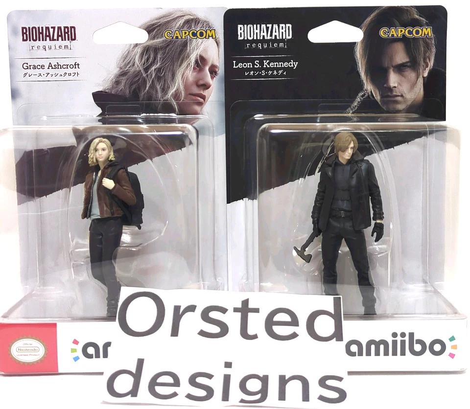 amiibo : Resident Evil Requiem BIOHAZARD Leon & Grace Lot de 2 neufs - Photo 1/4