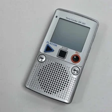 Olympus Note Corder DP-201 Digital Voice Recorder Clean Silver TESTED WORKS!