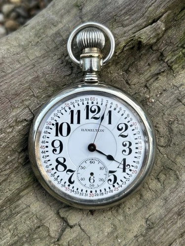 Antique Hamilton Grade 956 Pocket Watch – 16s – 17 Jewels – 1921 – Bass Case