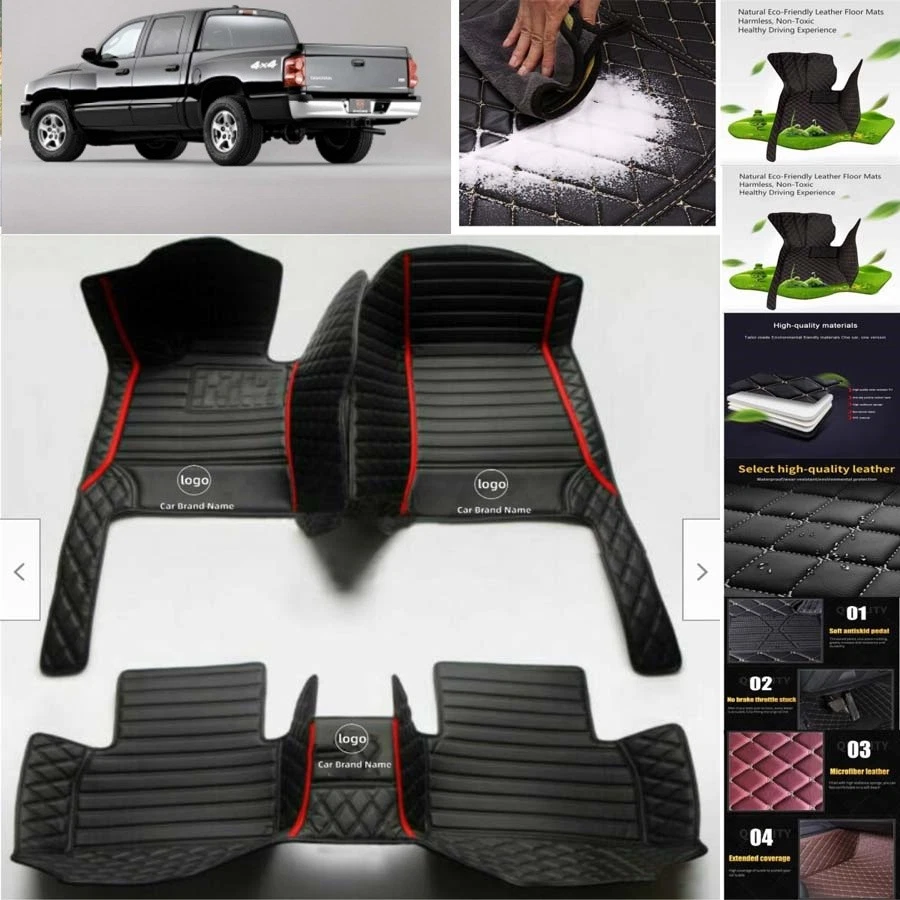 For Dodge Dakota Car Floor Mats Luxury Waterproof Liners Carpets Cargo Custom Foto 2 de 4