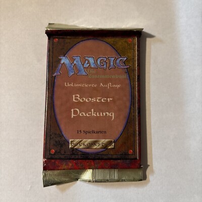 1x Revised Booster Pack - German White Border - Factory Sealed