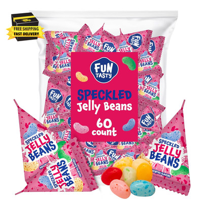 Jelly Beans - 60 Count Pack (12 Ounces) - Individual Pouches - Assorted Fruit Fl
