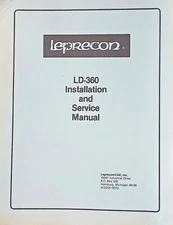 Original 1984 Installation Service Manual for Leprecon LD-360 Pro Lighting Unit