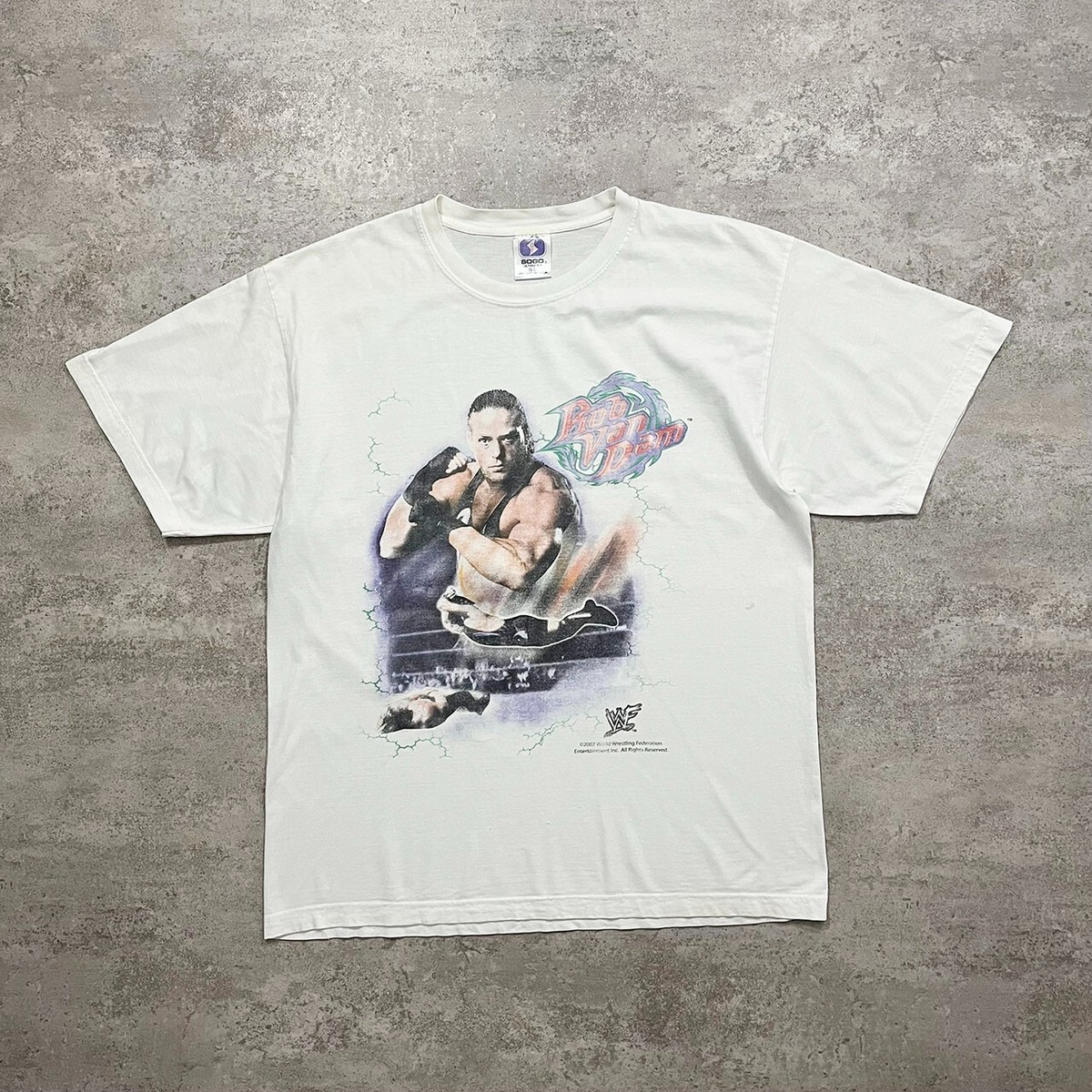 VTG 00s WWF WWE ROB VAN DAM 2002 RVD WRESTLING T-SHIRT SIZE L | eBay