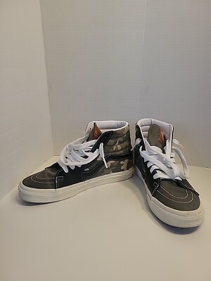 Mens Size 5.5 VANS Sneakers GREEN CAMO 508731 Hi TOP 