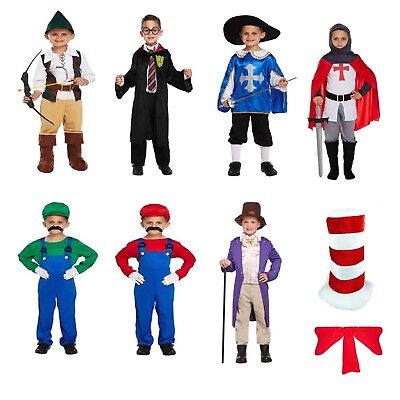 Boys Fancy Dress Dressing Up Outfits Costumes Various World Book Day 4 12 Years Ebay