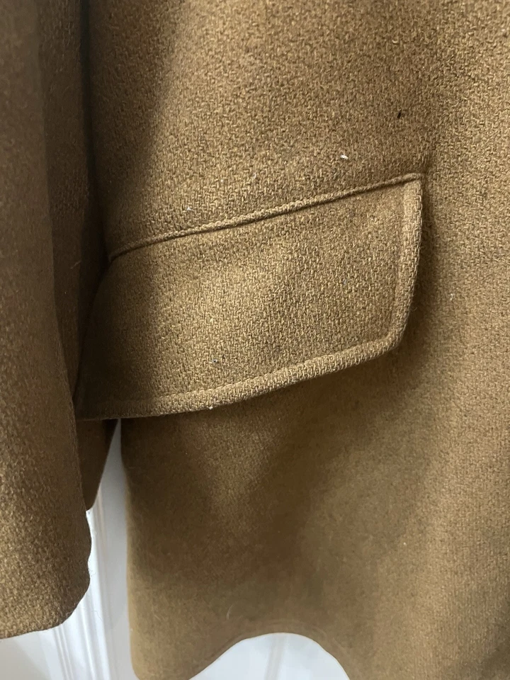 Vintage Brown Wool And Fur Windbreaker By Van Heusen Size 46 - Image 2 of 4