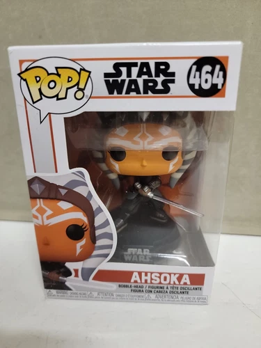 Funko Pop! Star Wars Mandalorian Ahsoka Tano w/ Dual Lightsabers Vinyl # 464 NEW