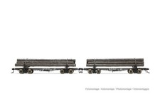 Rivarossi "St. Regis Paper" 49  54 2 Car Set HO Scale Log Cars HR6631