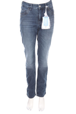 MAC straight cut used look jeans Studs D 40 L28 denim blue NEW