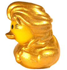 FREE SHIPPING - DISNEY FROZEN ELSA GOLD CRUISING RUBBER DUCK 2 1/2" HANDMADE