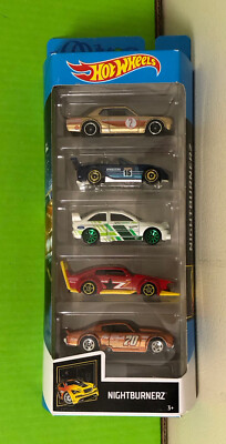 Hot Wheels Nightburnerz 5 Pack Inc Rare Skyline, Miata And Escort