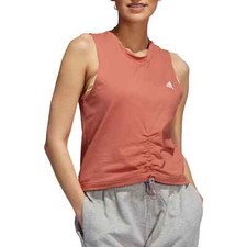 adidas Women's Cotton Cinch Brown Tank Top size XS NEW NWT MSRP 25.00 HN0863