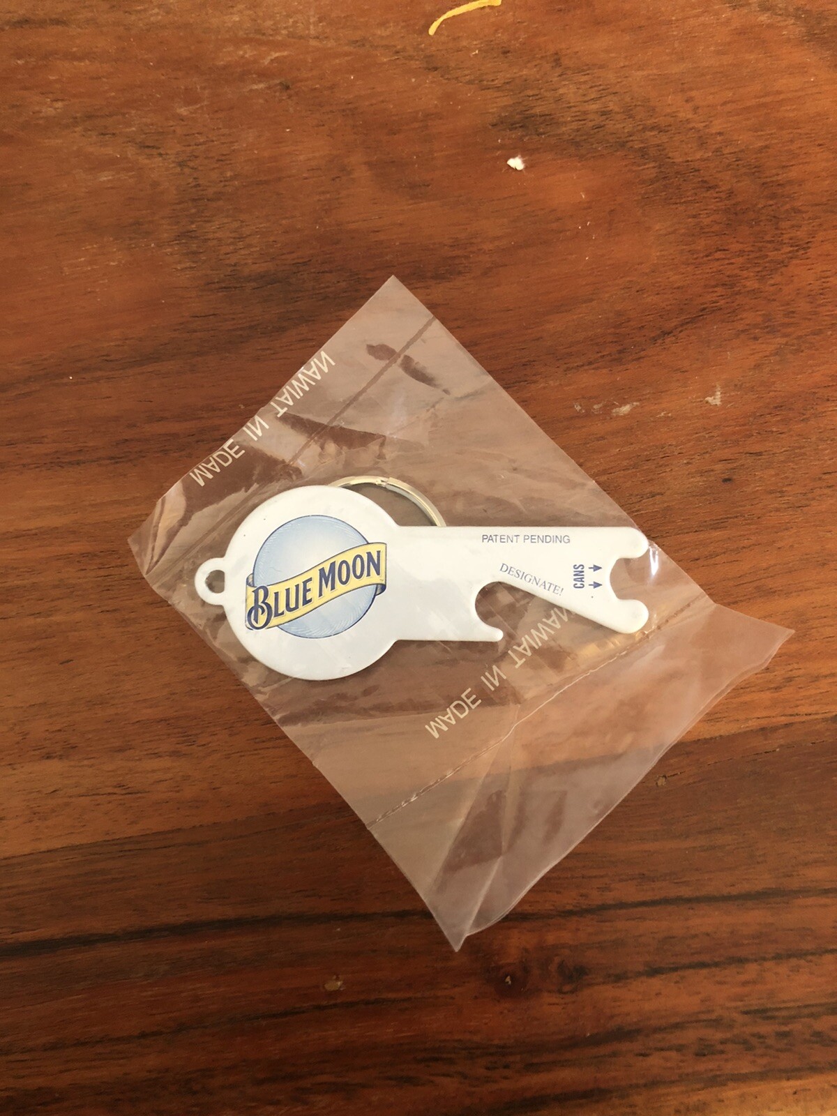 Blue Moon Beer Bottle Cap Opener Keychain