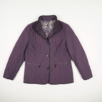 CONCEPT K Damen Jacke Gr 42 Lila Steppjacke Übergangsjacke Winterjacke Druckknöp