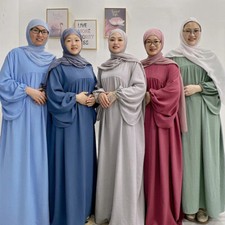 Muslim Modest Kaftan Women Long Dress Islamic Dubai Abaya Caftan Ramadan Evening