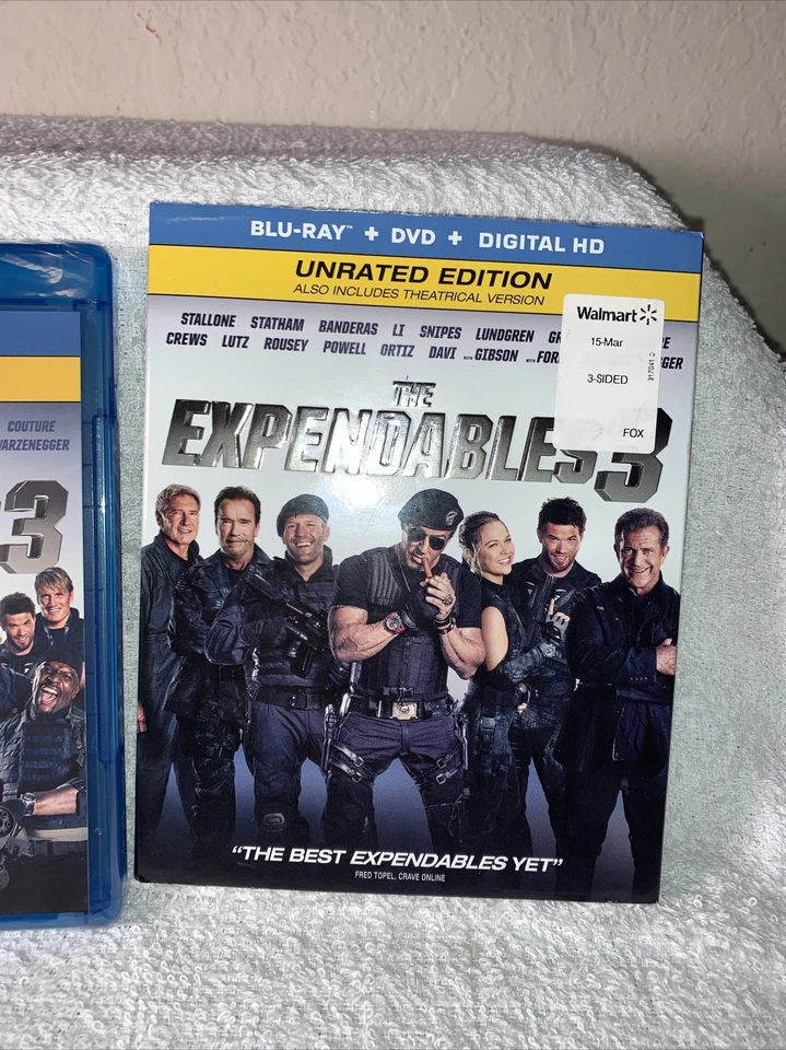 NEW EXPENDABLES 3 ON BLU-RAY+DVD+HD ULTRAVIOLET! W-SLIP COVER! FACTORY SEALED! - Image 3 of 4