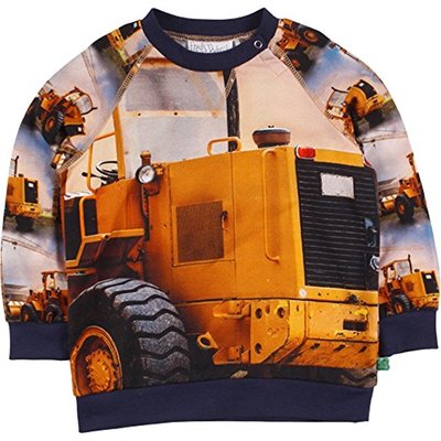Green Cotton Freds World Sweatshirt Bulldozer photo Sweat  Gr. 122 128 134
