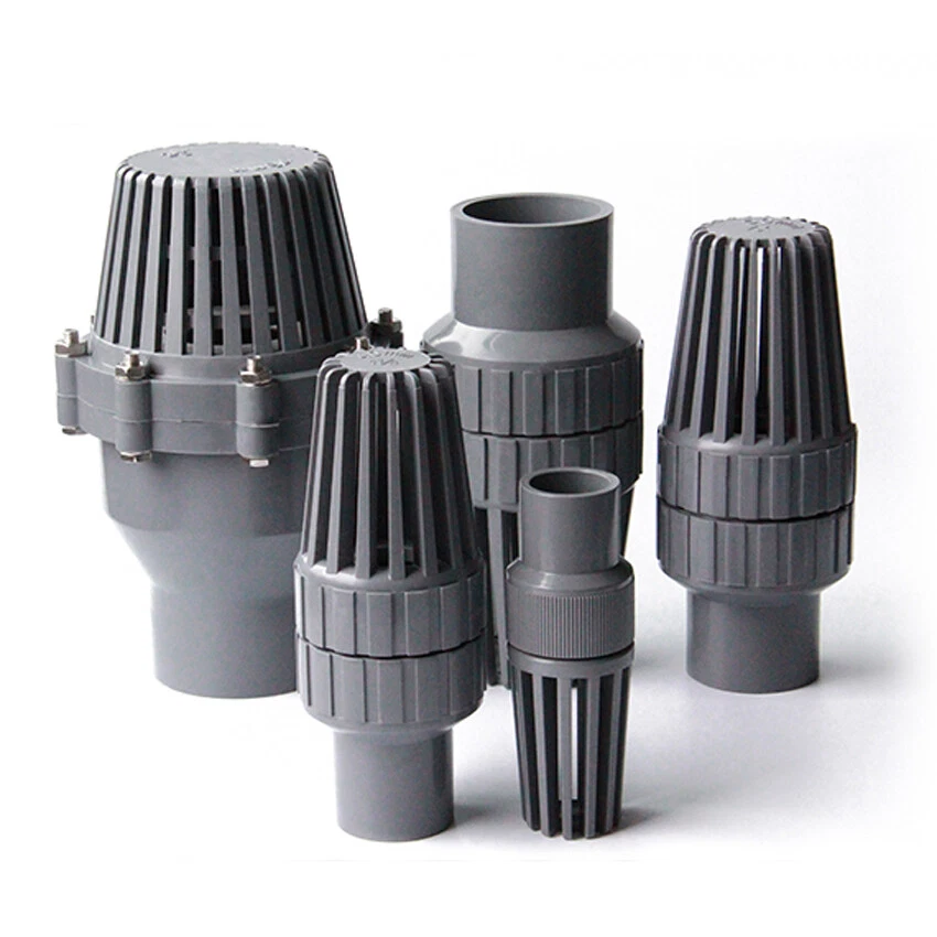 PVC Check Valves Strainer Foot Valve Solvent Weld 32mm 160mm Non
