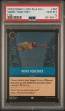 2023 Disney Lorcana The First Chapter ERROR EN1 Foil 134 Work Together - PSA 10