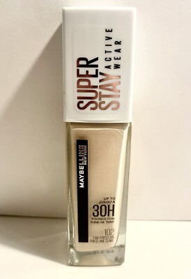 Maybelline New York Super Stay Active Wear 30H #102 Fair Porcelain - Brand New