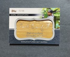 2010 Topps Update Manufactured Bat Barrels /99 Carl Crawford #MBB-59