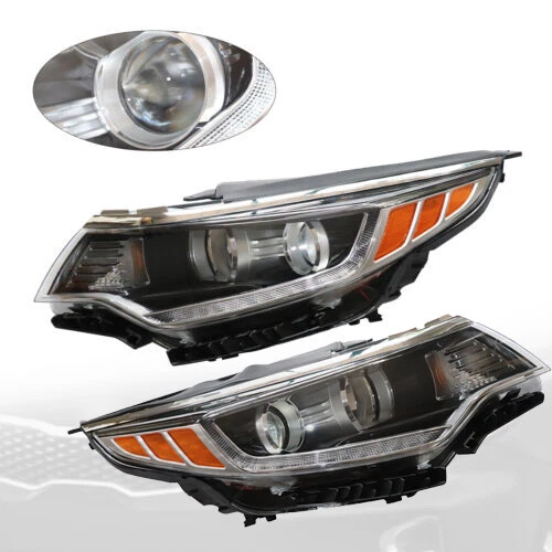 For 2016-2018 KIA Optima Headlight Halogen w/LED DRL Headlamps Left/Right Side
