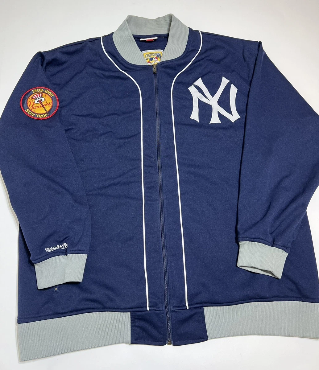 Mitchell and ness hot sale warm up jacket sizing
