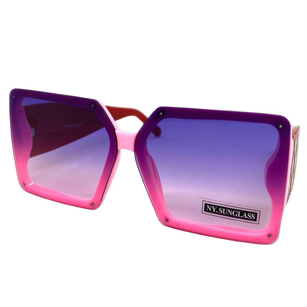 Oversized Funky Exotic Modern Retro Style SUNGLASSES Large Square