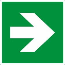 Notausgang Pfeil Rettungszeichen Rettungsweg 3 Größen Folie selbstklebend N.5722
