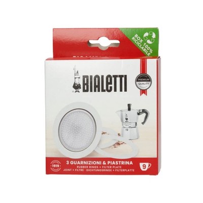 Bialetti Ricambi, inklusive 3 Dichtungen und 1 Teller, kompatibel mit Moka Express...