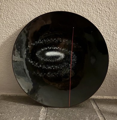 Vtg Enameled Copper Galaxy Plate by Alexander for General Dynamics Astronautics