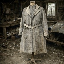 Rare WWII Lee Union-Alls Belted Denim Work Coat Union Made Sanforized 1940s Ware