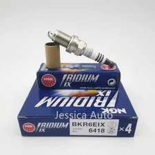 Set of 4 Genuine NGK 6418 Iridium IX Spark Plugs BKR6EIX