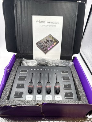 Fifine Ampligame SC3 Gaming Audio Mixer for Streaming Gaming