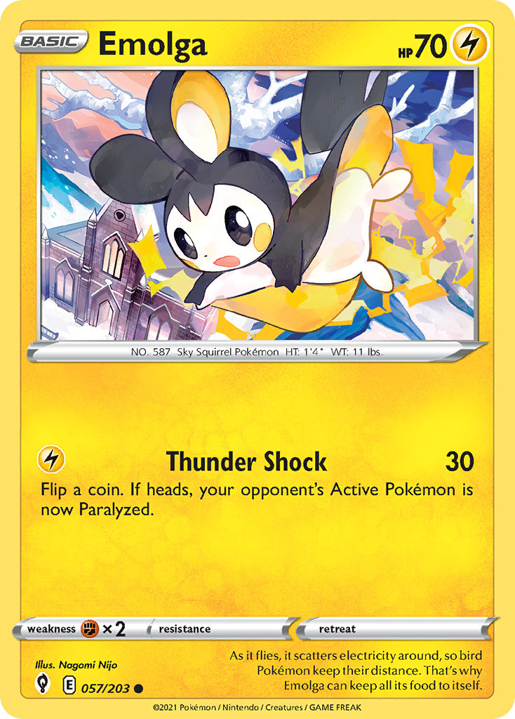 Emolga 057/203 Evolving Skies Common Pokemon NM/M