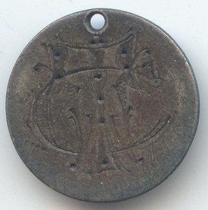 1876 Seated Liberty Dime Love Token, Letters T W C