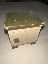 Alter kleiner Schrank Nachttisch Puppenhaus-Puppenstube Holz Stabil Weihnachten