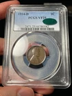 1914-D PCGS VF25 CAC Lincoln Wheat Cent