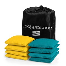 Weather Resistant Cornhole Bean Bags Set of 8 - 4 Yellow  4 Teal
