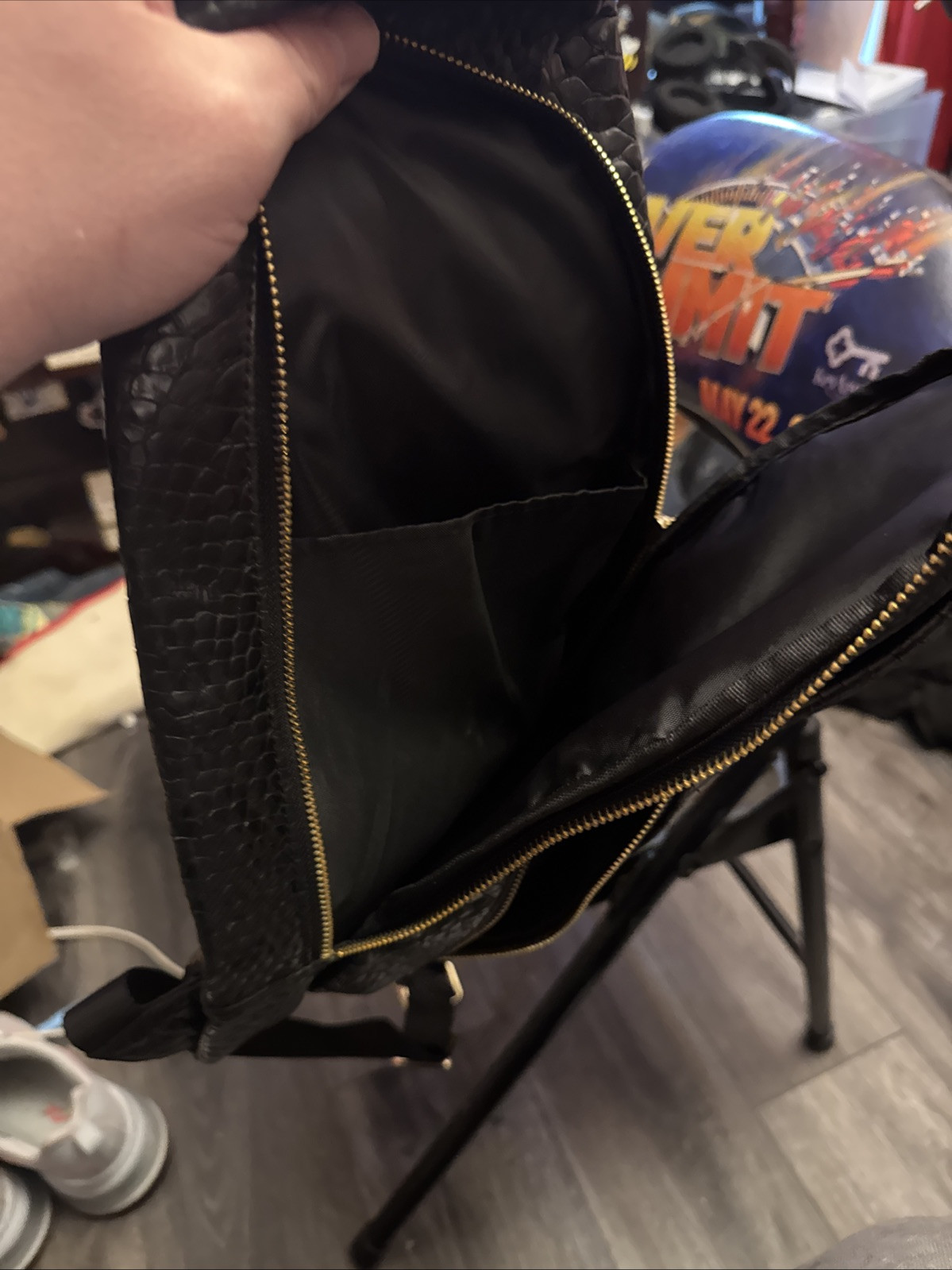 Vintage Python Crossbody Backpack Style Satchel P… - image 7