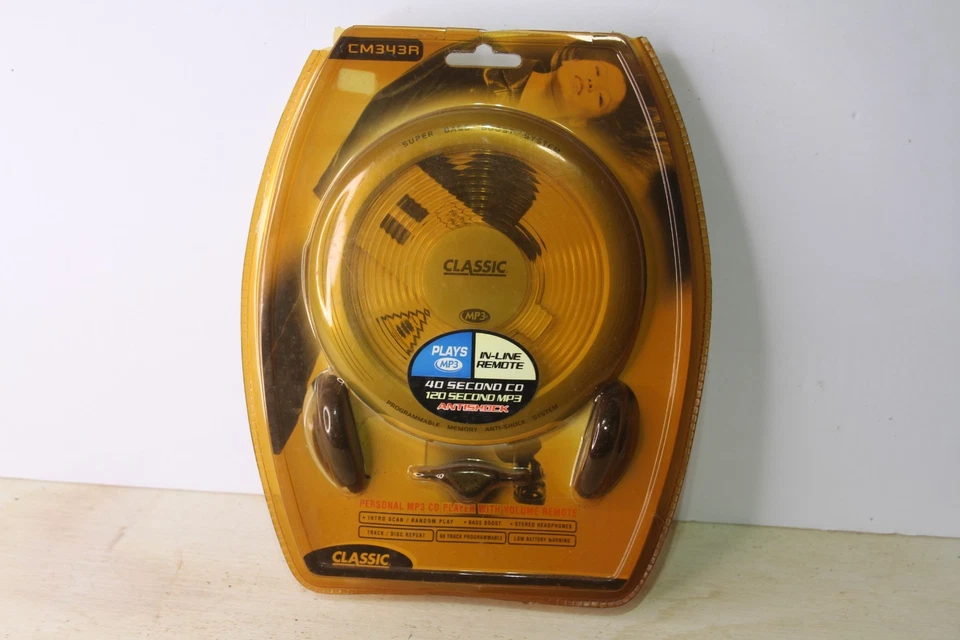 Vintage Classic CM343R Personal CD Player MP3 CD-RW Walkman Style CD Player