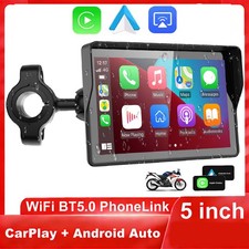 5" Wireless CarPlay Android Auto Motorcycle Portable Screen Navigator Waterproof