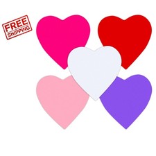 90-Piece Heart Cutouts - 5.5-Inch Cardboard Hearts for Valentine's Day Crafts