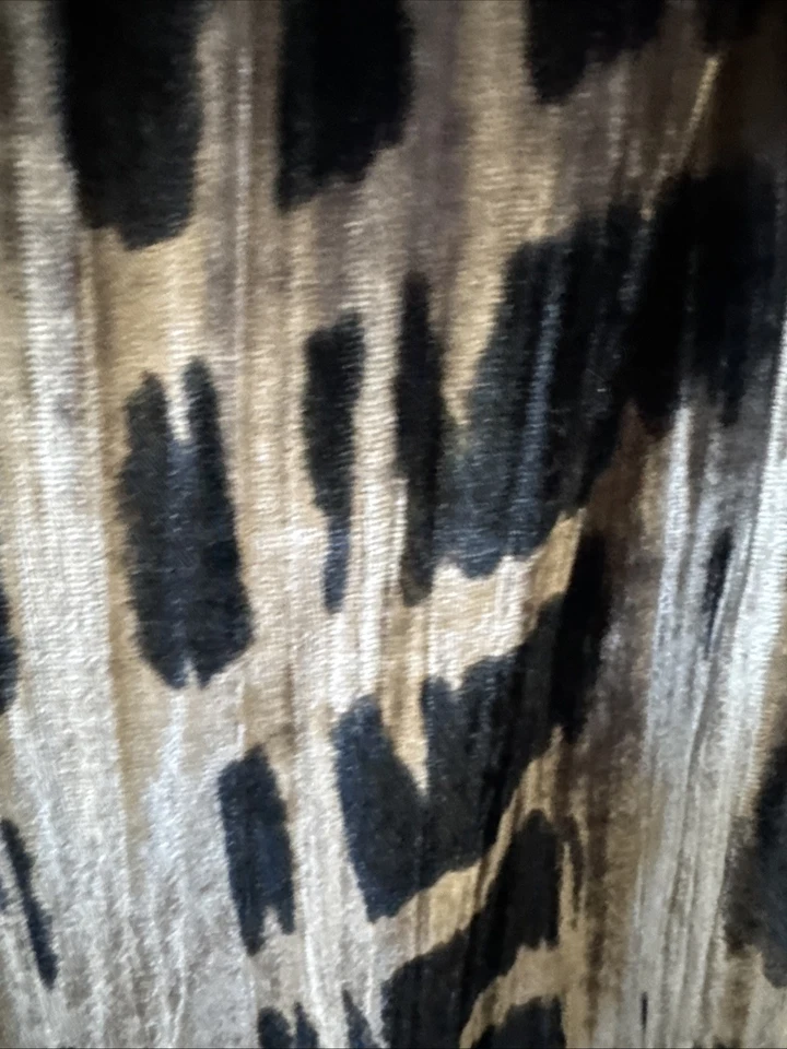 PRECIOSA CHAQUETA J Jill terciopelo triturado puro Shibori frente abierto talla pequeña grande Foto 3 de 4