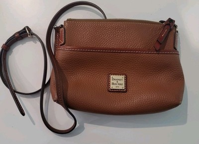 Dooney & Bourke Pebble Grain Ginger Crossbody Shoulder Bag Red Interior 