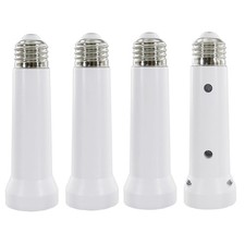 4 Pack Light Socket Extender, 5.31 inch Bulb White 4 pack