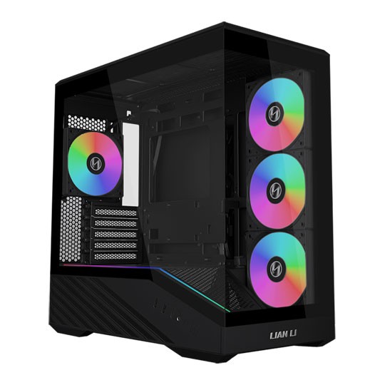 Lian Li Vector V100R Mini Chassis, MicroATX Tower, Black, 4x ARGB PWM Fans, USB-